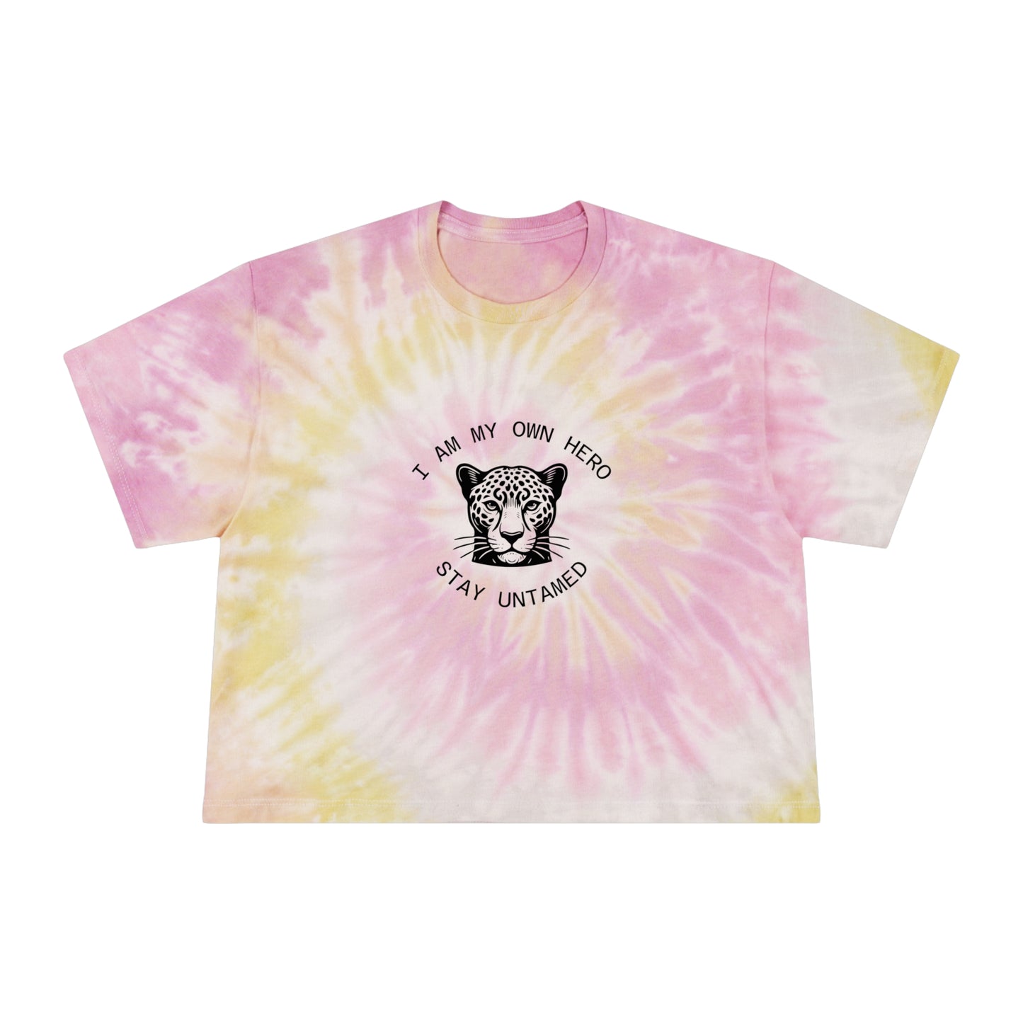 I Am My Own Hero — Women's Tie-Dye Crop Tee | USA